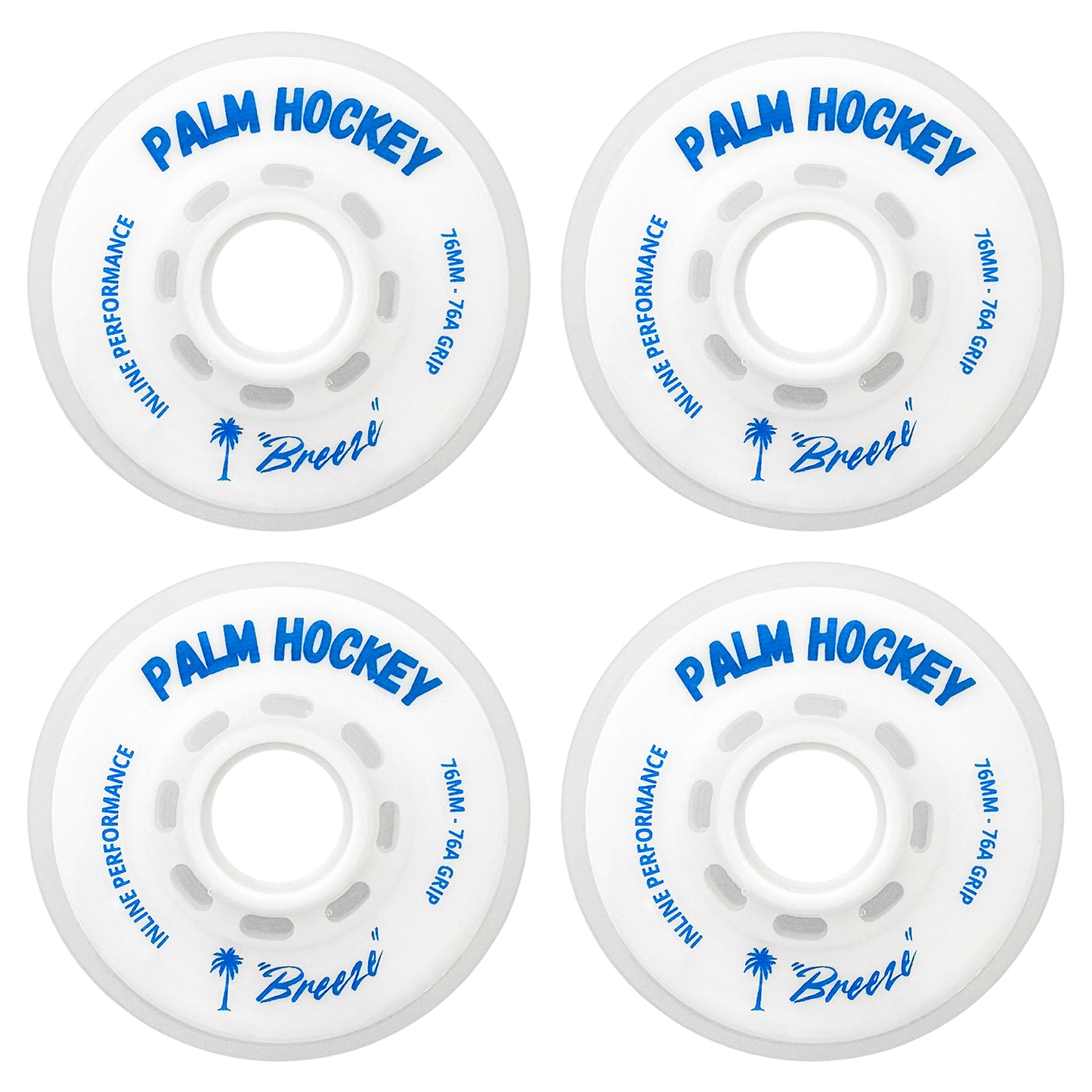 Palm Hockey Breeze Inline Wheels – 76mm (4-Pack)